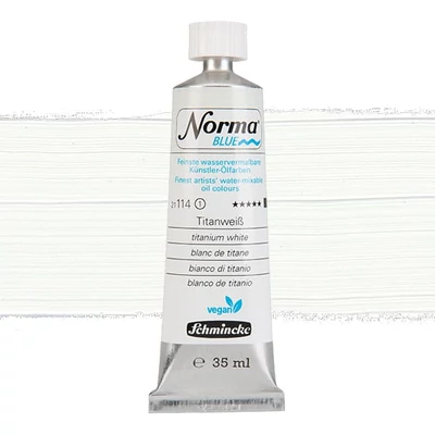 Schmincke Norma Blue veganska vodena uljana boja, 35 ml - 114, titanium white