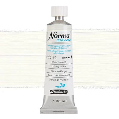 Schmincke Norma Blue veganska vodena uljana boja, 35 ml - 120, mixing white
