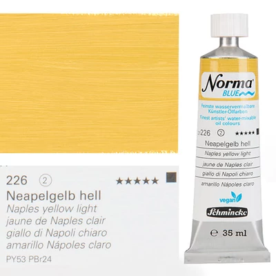 Schmincke Norma Blue veganska vodena uljana boja, 35 ml - 226, naples yellow light