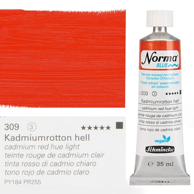 Schmincke Norma Blue veganska vodena uljana boja, 35 ml - 309, cadmium red hue light