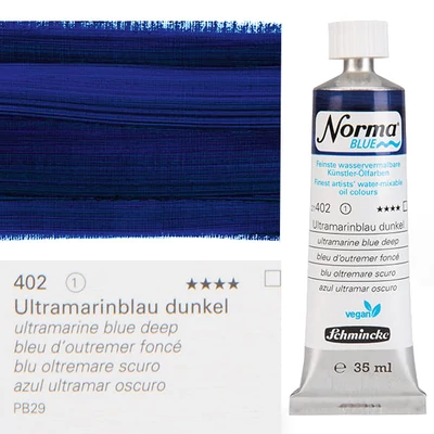 Schmincke Norma Blue veganska vodena uljana boja, 35 ml - 402, ultramarine blue deep