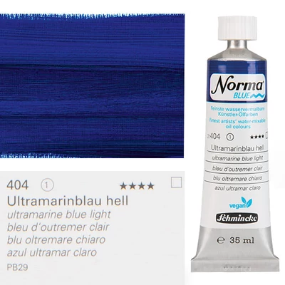 Schmincke Norma Blue veganska vodena uljana boja, 35 ml - 404, ultramarine blue light