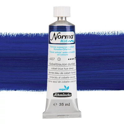 Schmincke Norma Blue veganska vodena uljana boja, 35 ml - 407, cobalt blue hue deep