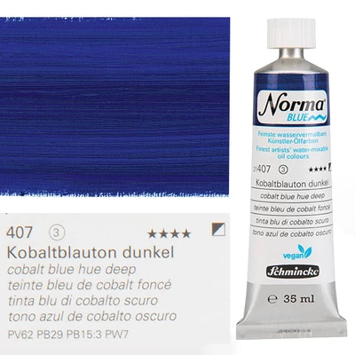 Schmincke Norma Blue veganska vodena uljana boja, 35 ml - 407, cobalt blue hue deep