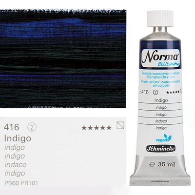 Schmincke Norma Blue veganska vodena uljana boja, 35 ml - 416, indigo