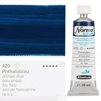 Schmincke Norma Blue veganska vodena uljana boja, 35 ml - 420, phthalo blue
