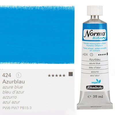 Schmincke Norma Blue veganska vodena uljana boja, 35 ml - 424, azure blue