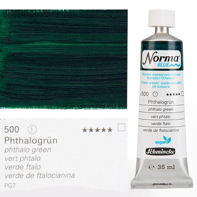Schmincke Norma Blue veganska vodena uljana boja, 35 ml - 500, phthalo green