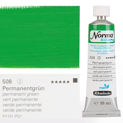 Schmincke Norma Blue veganska vodena uljana boja, 35 ml - 508, permanent green