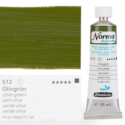 Schmincke Norma Blue veganska vodena uljana boja, 35 ml - 512, olive green