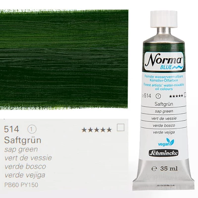 Schmincke Norma Blue veganska vodena uljana boja, 35 ml - 514, sap green