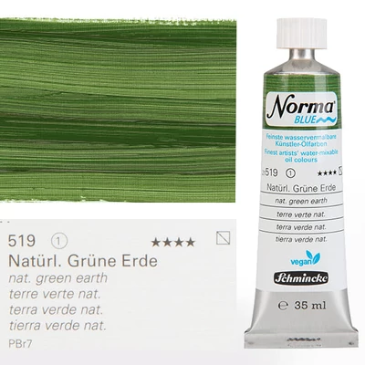 Schmincke Norma Blue veganska vodena uljana boja, 35 ml - 519, natural green earth