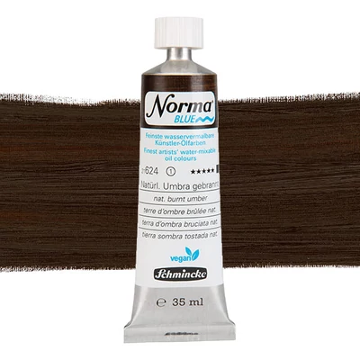 Schmincke Norma Blue veganska uljana boja na vodenoj bazi, 35 ml - 624, natural burnt umber