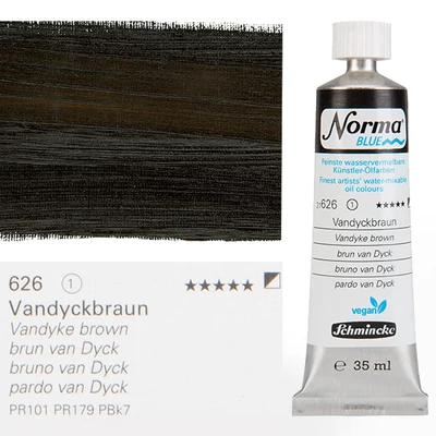 Schmincke Norma Blue veganska vodena uljana boja, 35 ml - 626, vandyke brown