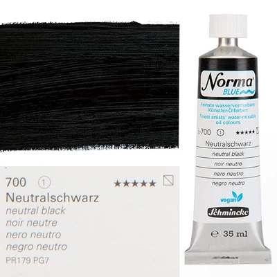 Schmincke Norma Blue veganska vodena uljana boja, 35 ml - 700, neutral black