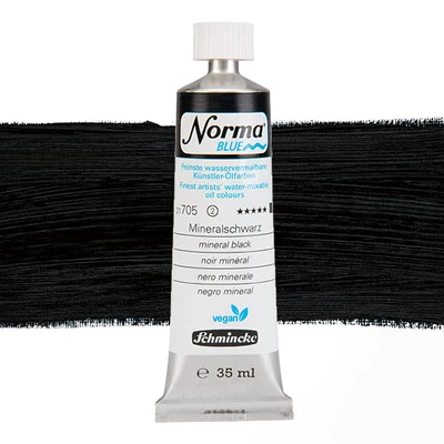 Schmincke Norma Blue veganska vodena uljana boja, 35 ml - 705, mineral black