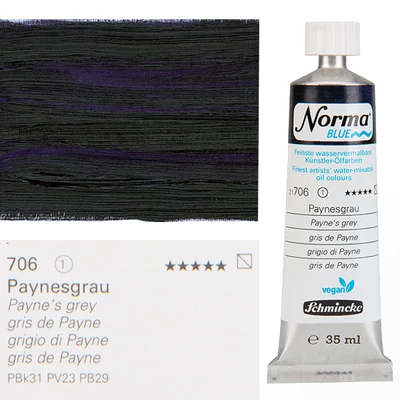 Schmincke Norma Blue veganska vodena uljana boja, 35 ml - 706, payne's grey