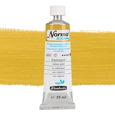 Schmincke Norma Blue veganska vodena uljana boja, 35 ml - 802, classic gold