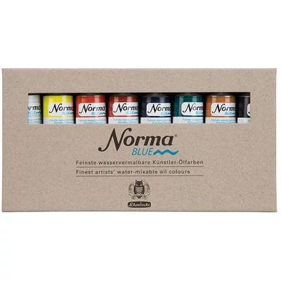 Schmincke Norma Blue set veganskih uljanih boja na bazi vode, 8x35 ml
