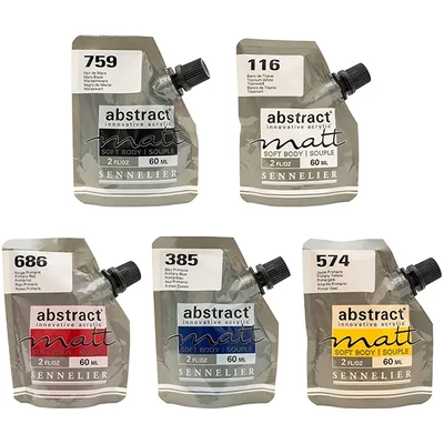 Sennelier Abstract Mat set akrilnih boja, 5x60 ml, Primary Set