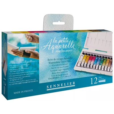 Sennelier la petite Aquarelle Travel box set akvarelnih boja - 12x10 ml + kist