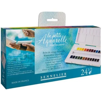 Sennelier la petite Aquarelle set akvarel boja, 24x1/2 drška + kist