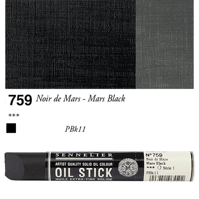 Sennelier Oil Stick, 38 ml - 759, mars black