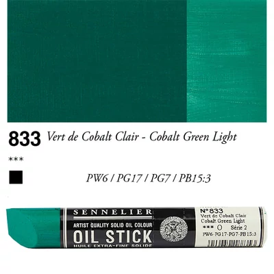 Sennelier Oil Stick, 38 ml - 833, cobalt green light