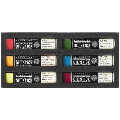 Set Sennelier Oil Stick - 6x12 ml, bicoloured apple
