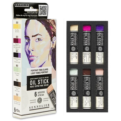 Set Sennelier Oil Stick - 6x12 ml, light tones portrait