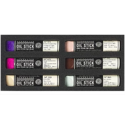 Set Sennelier Oil Stick - 6x12 ml, light tones portrait