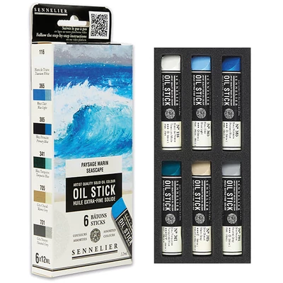Set Sennelier Oil Stick - 6x12 ml, seascape