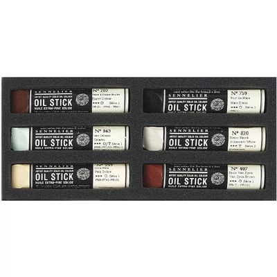Set Sennelier Oil Stick - 6x12 ml, tabby cat