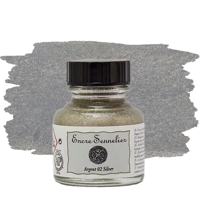 Sennelier tuš za crtanje, 30 ml - 002, silver