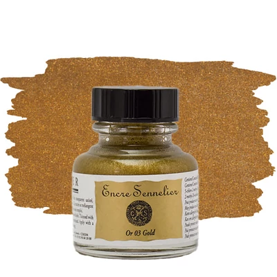 Sennelier tuš za crtanje, 30 ml - 003, gold