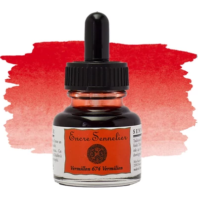 Sennelier tuš za crtanje, 30 ml - 674, vermilion