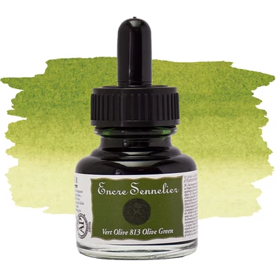Sennelier tuš za crtanje, 30 ml - 813, olive green