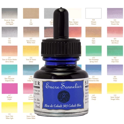 Sennelier tuš za crtanje, 30 ml - u raznim bojama