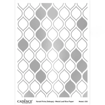 Rižin papir, Cadence, srebrna metalik folija, A3 - mesh