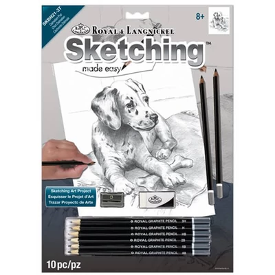 Sketch drawing set za grafičko crtanje s alatima, 22x30 cm - Štene Dalmatinca