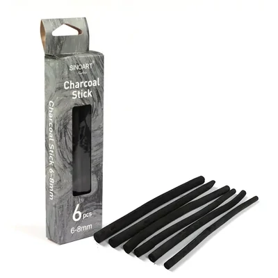 Set za crtanje ugljenom - 6 komada, 6-8 mm