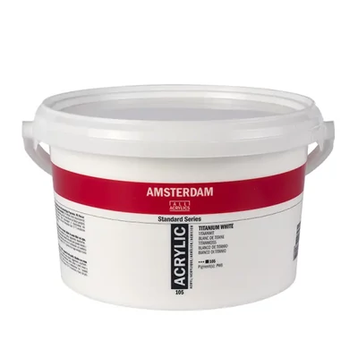 Talens Amsterdam akrilna boja, 2500 ml - 105, titanium white