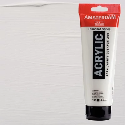 Talens Amsterdam akrilna boja, 250 ml - 105, titanium white