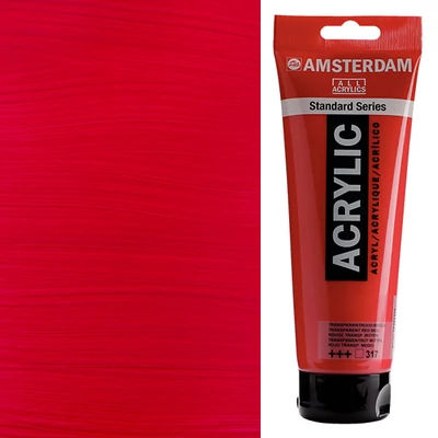 Talens Amsterdam akrilna boja, 250 ml - 317, transparent red medium