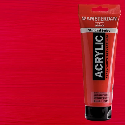 Talens Amsterdam akrilna boja, 250 ml - 317, transparent red medium