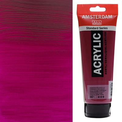 Talens Amsterdam akrilna boja, 250 ml - 567, permanent red violet
