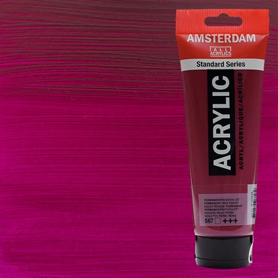 Talens Amsterdam akrilna boja, 250 ml - 567, permanent red violet