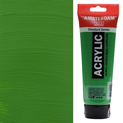 Talens Amsterdam akrilna boja, 250 ml - 618, permanent green light