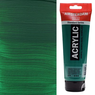 Talens Amsterdam akrilna boja, 250 ml - 619, permanent green deep