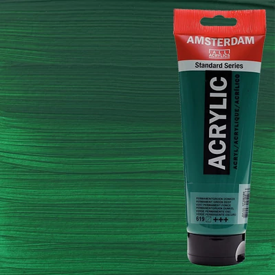 Talens Amsterdam akrilna boja, 250 ml - 619, permanent green deep